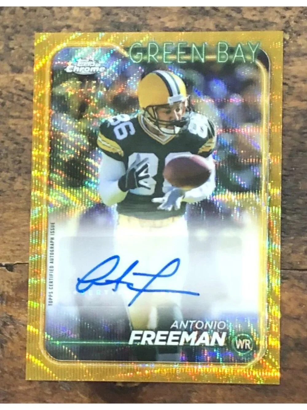 2024 Topps Chrome - Antonio Freeman #74 gold wave Auto 37/50 Green Bay Packers - Picture 1 of 3
